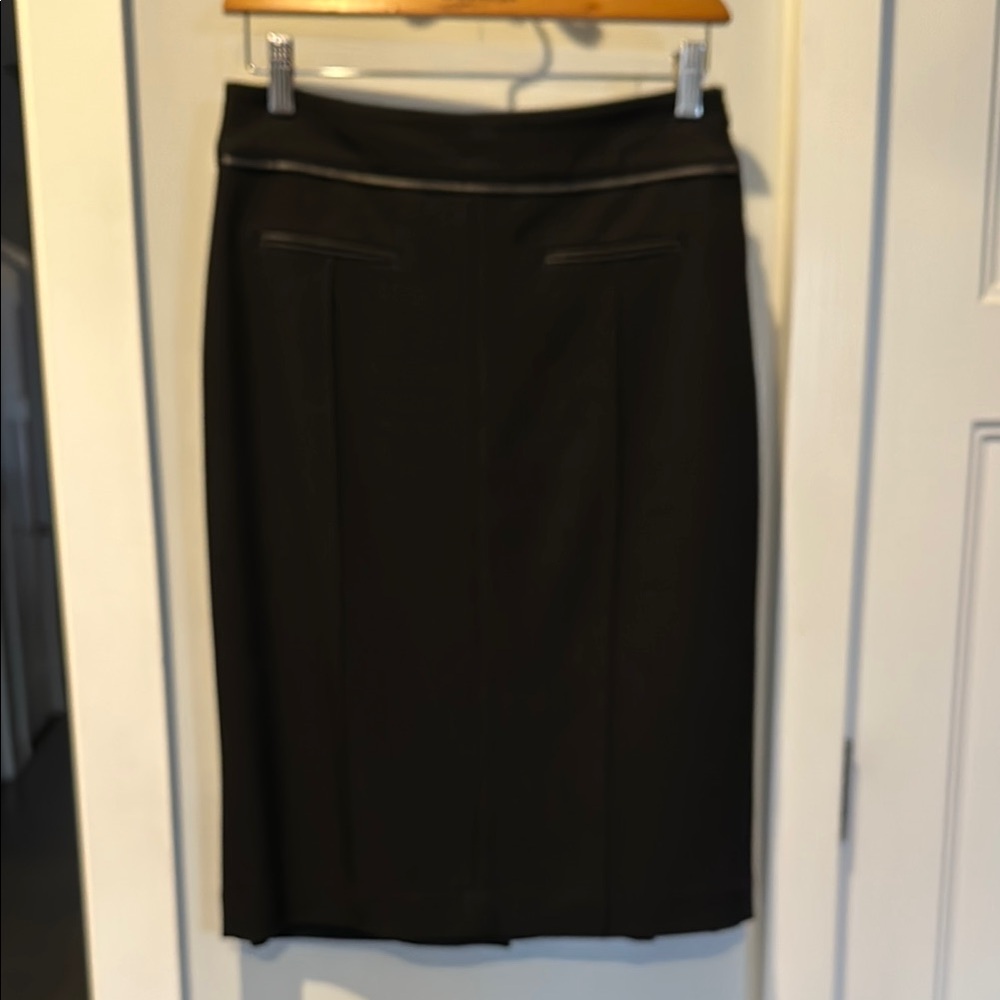 Chic Black Pencil Skirt - size 2 - matches military-style jacket also for sale